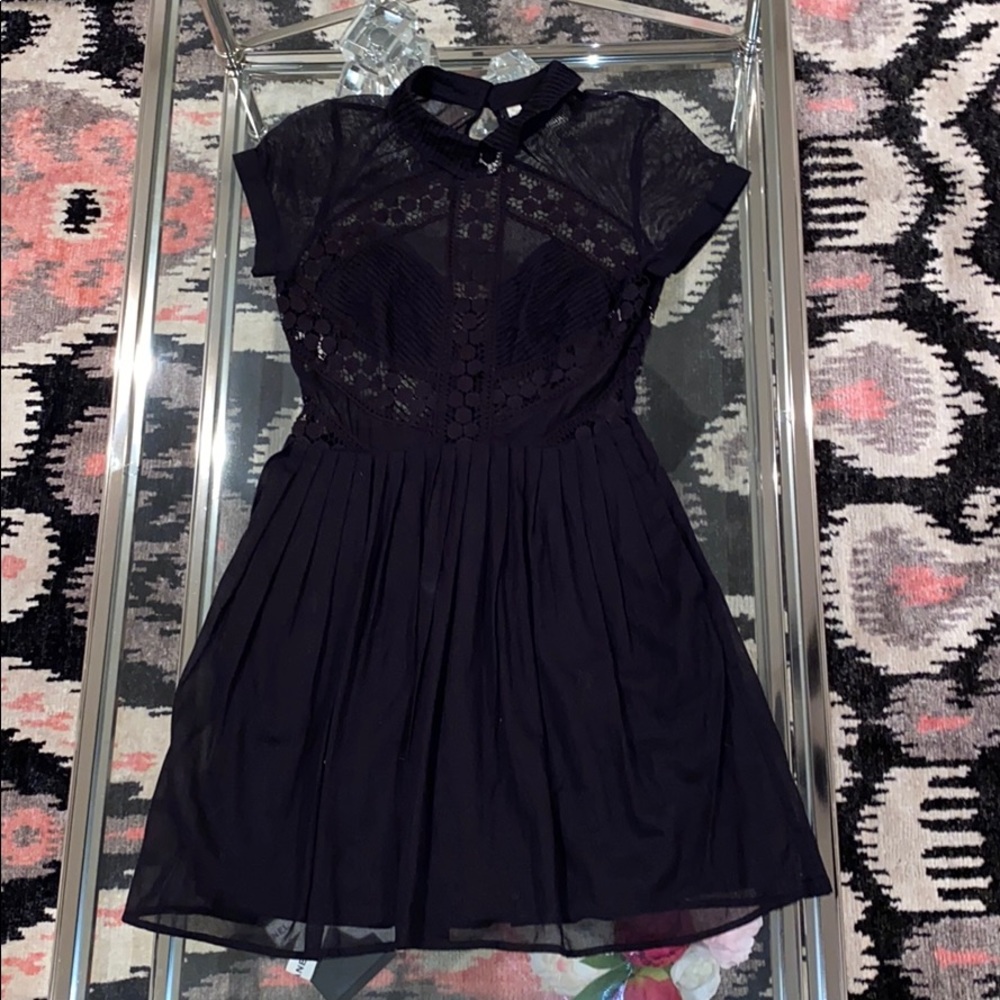 Free People Black Short Sleeve Dress